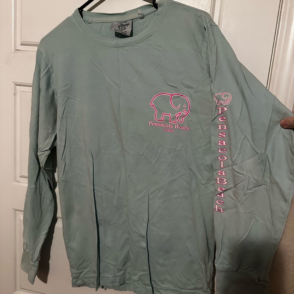 Alvins Island Collection Island Mint Green Long Sleeve Top
